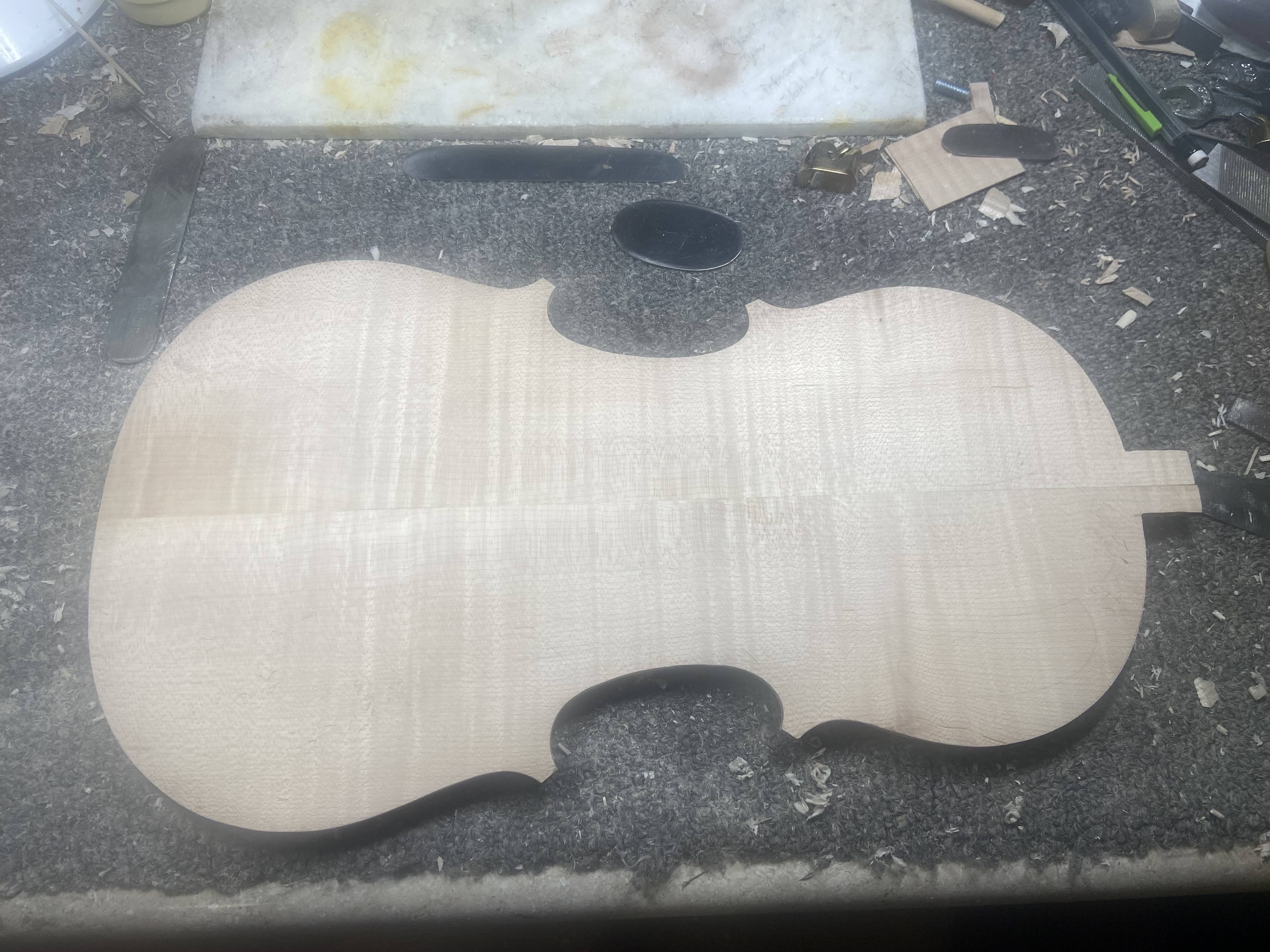 back shape cut out but not carved