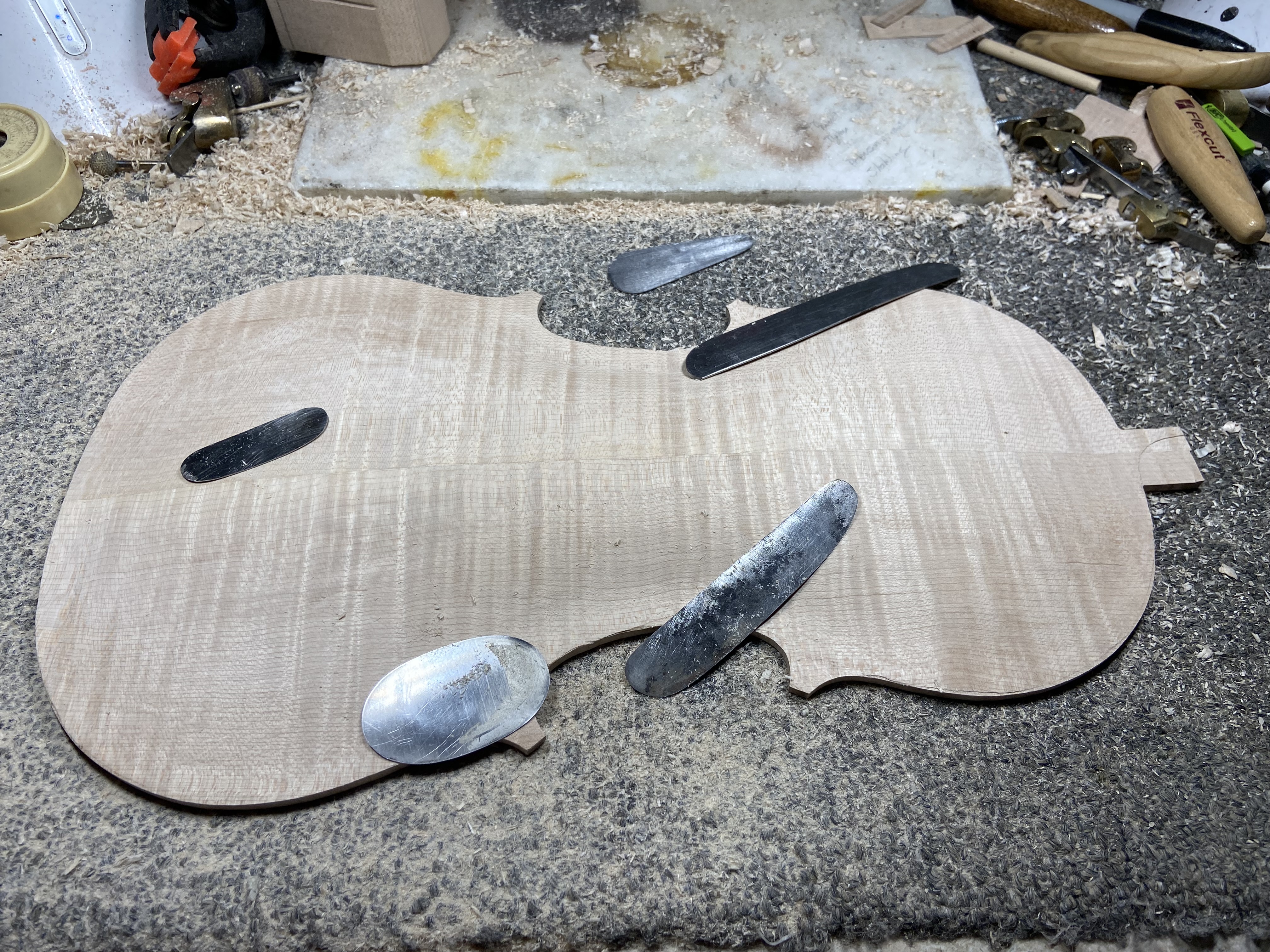 back carved and scraped