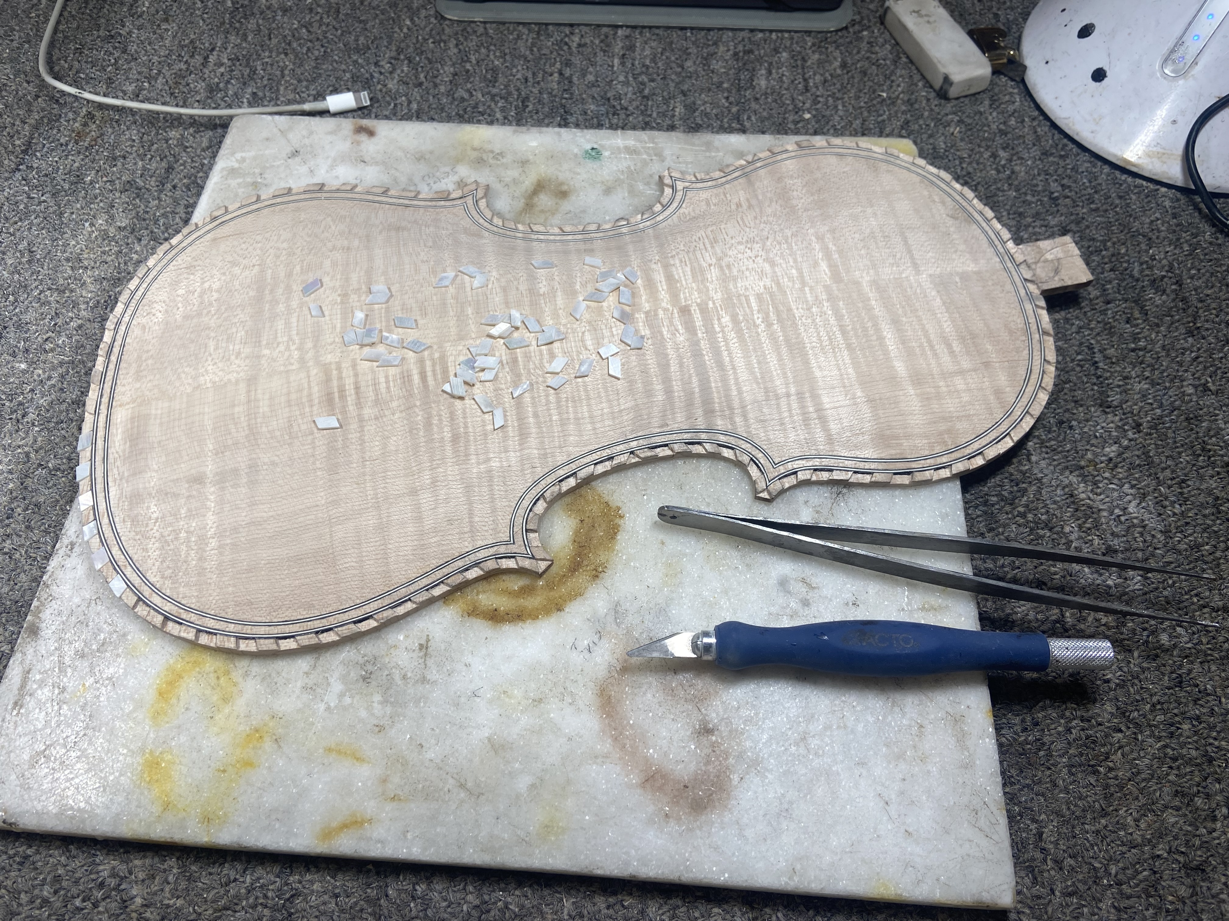 back adding inlays