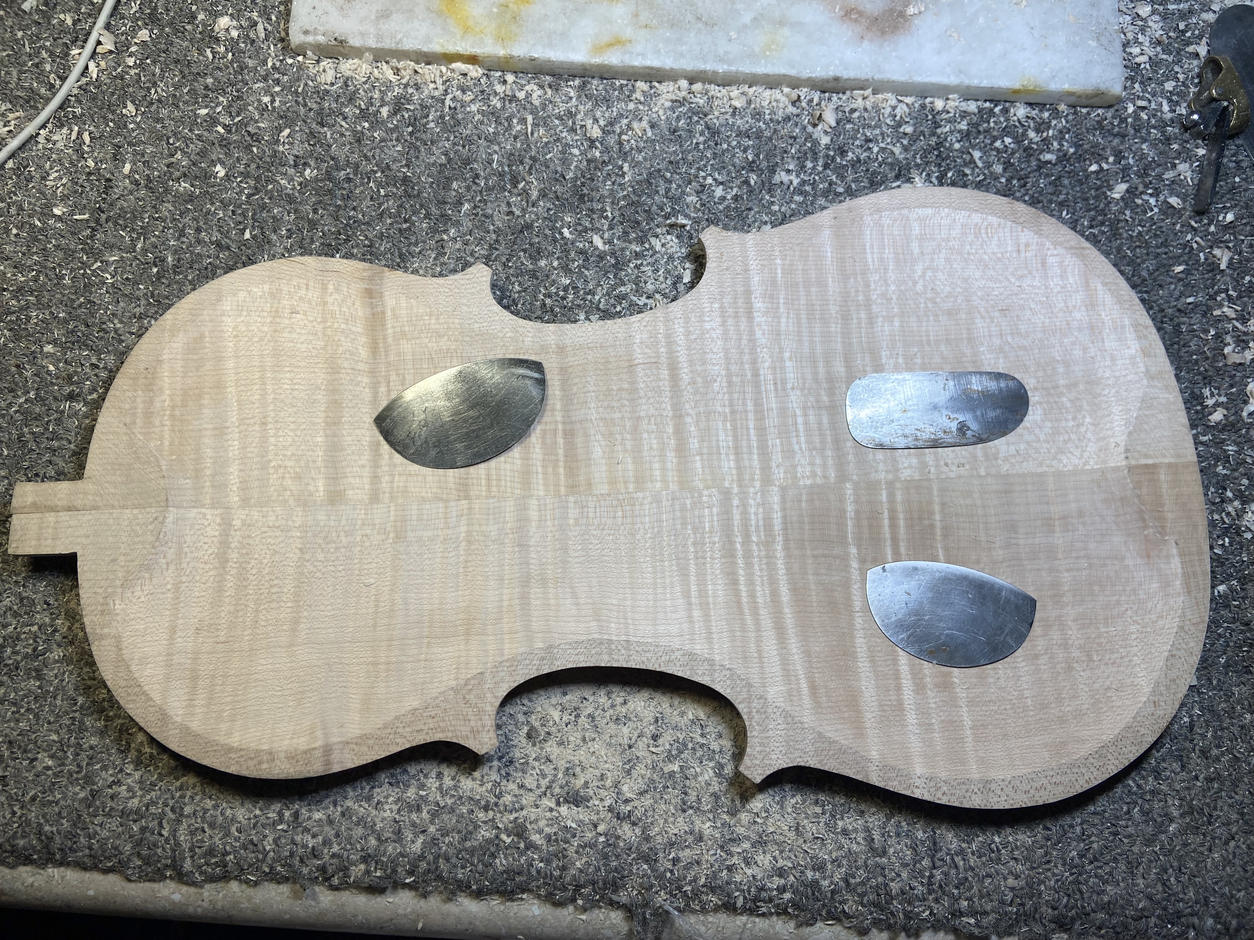 back inside carving and measureing
