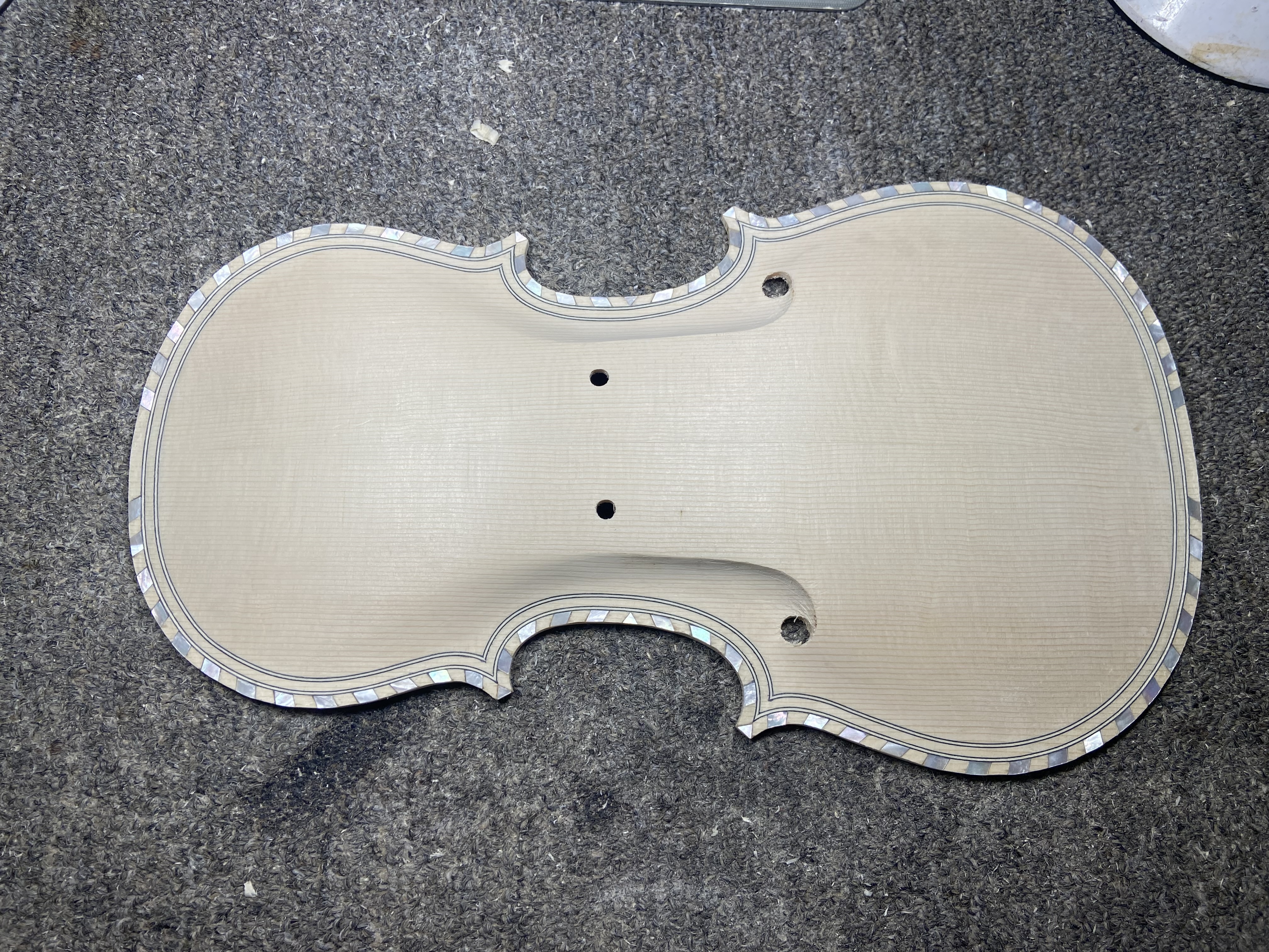 front inside carved and front inlay done