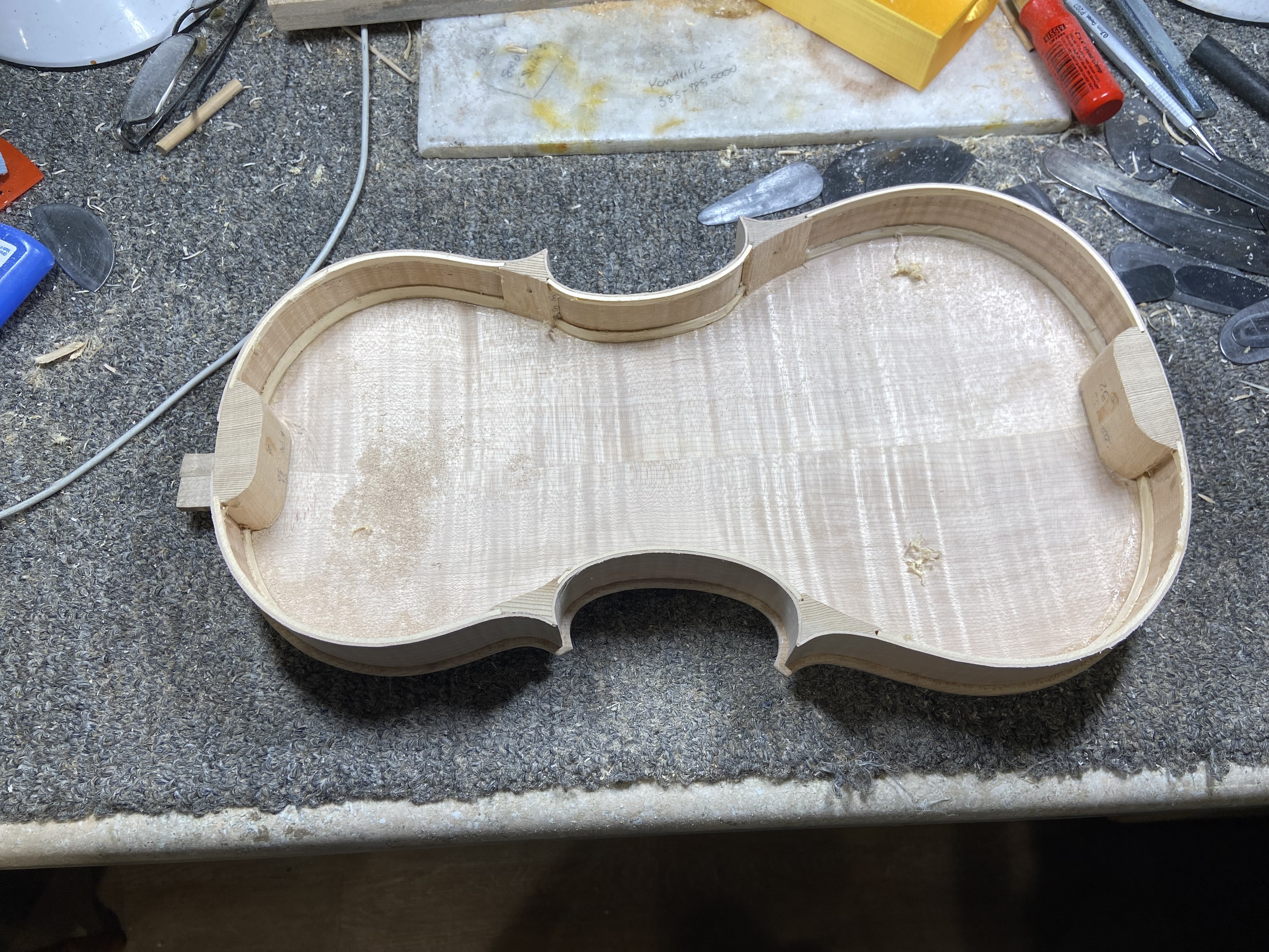 front lining glued