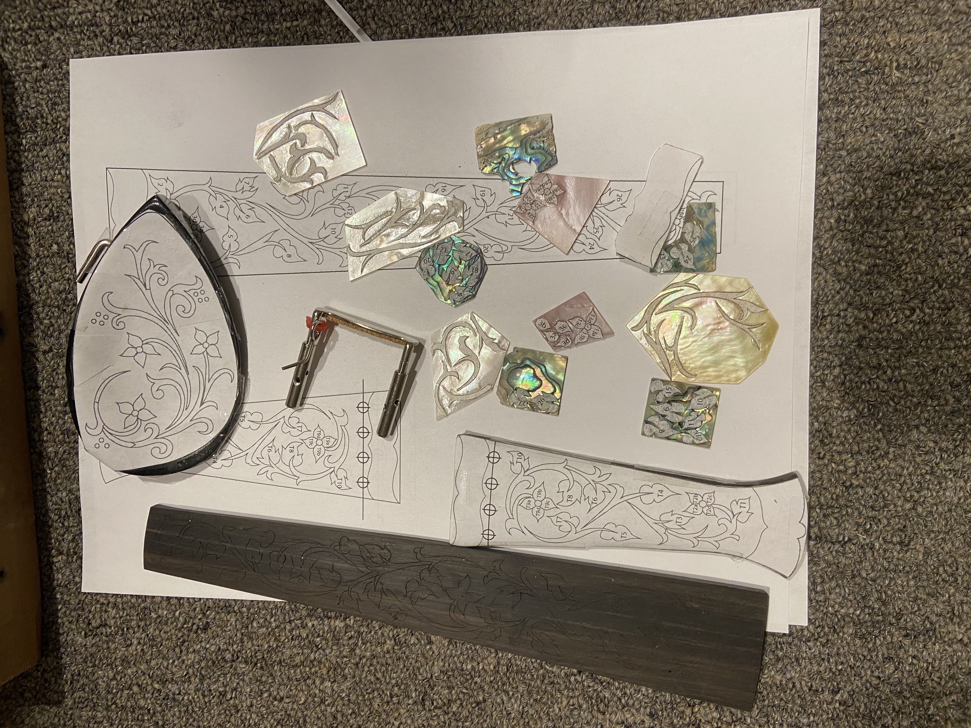 inlay designs cut